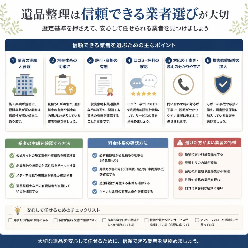 信頼できる業者の選び方