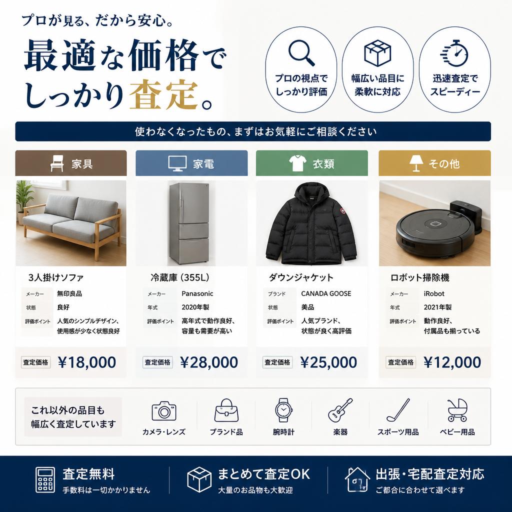 家の不用品をまとめて買取